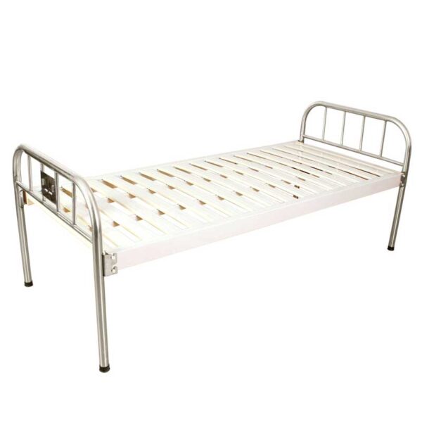 ZK03 Plain Hospital Bed With Stainless Head And Foot Board